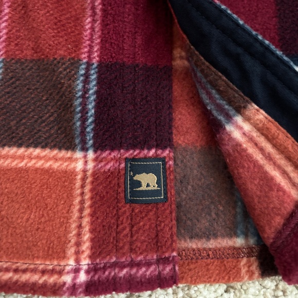 Freedom Foundry NWT Mens Plush Plaid Fleece Shirt, Picante Red & Orange, XL - Picture 6 of 10